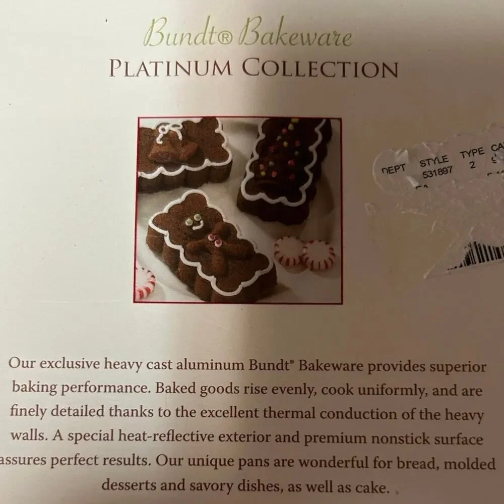 Nordic Ware Holiday Mini Loaf Cake Pan Platinum Collection Christmas Santa New